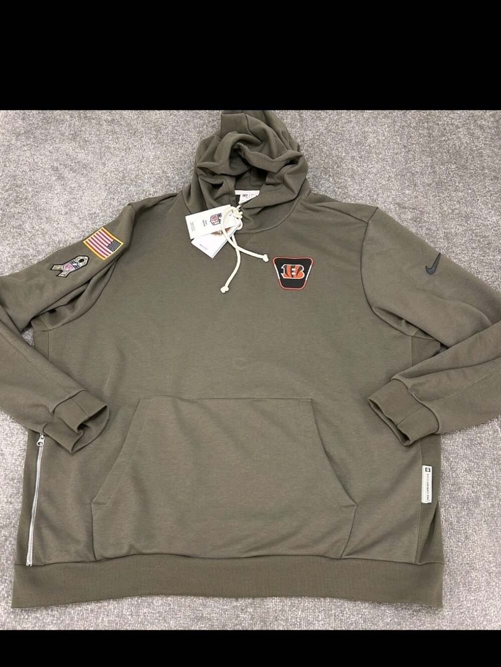 CINCINNATI BENGALS NIKE 2025 Salute to Service Sideline Hoodie MENS L NEW!!